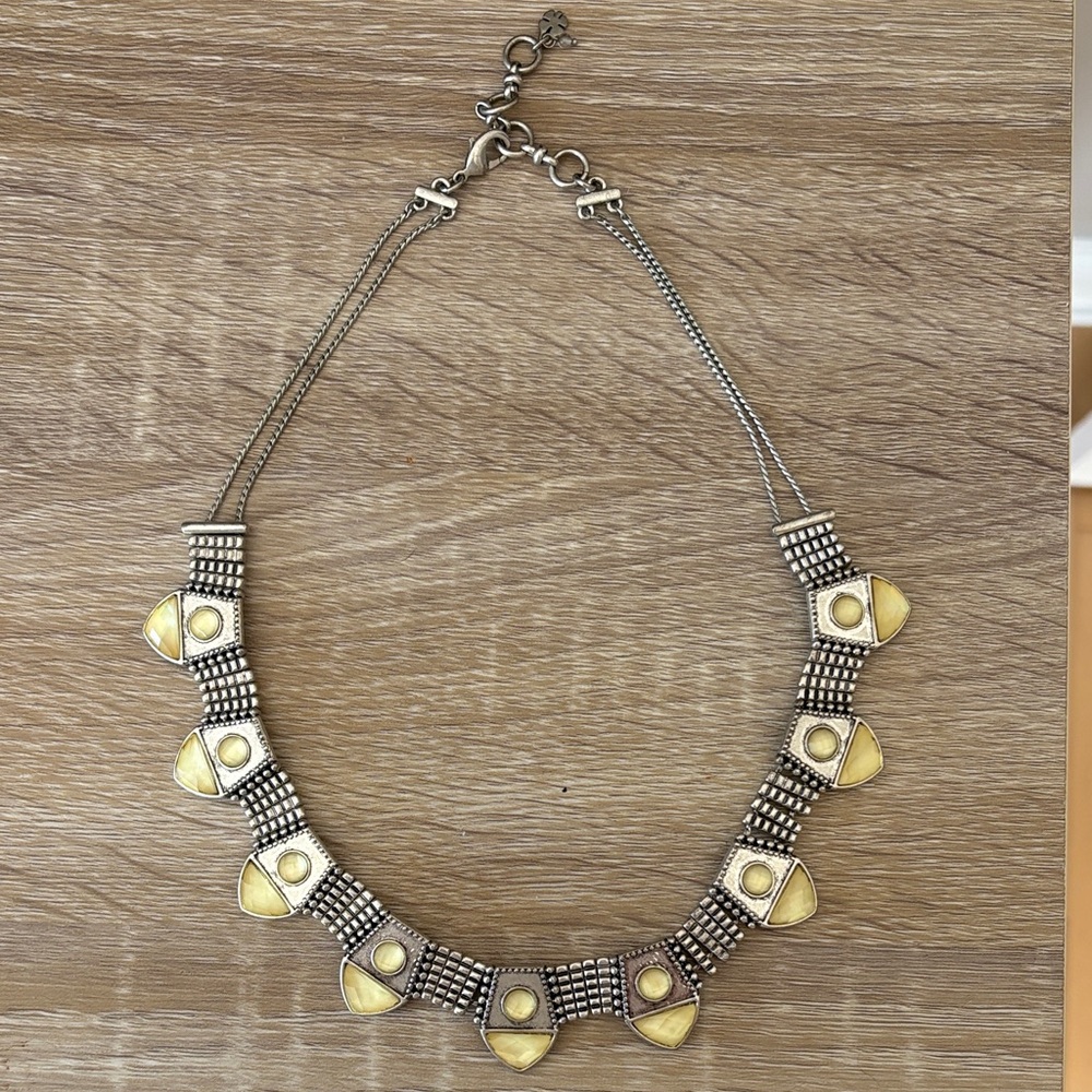 Lucky Brand Silver and Gold Geometric Necklace